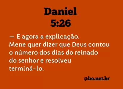 Daniel 5:26 NTLH
