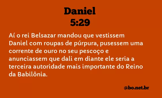 Daniel 5:29 NTLH