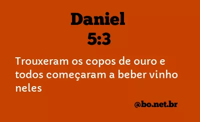 Daniel 5:3 NTLH