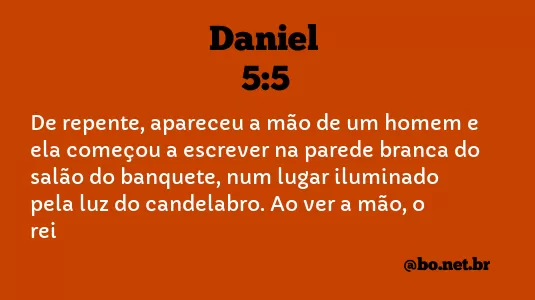 Daniel 5:5 NTLH