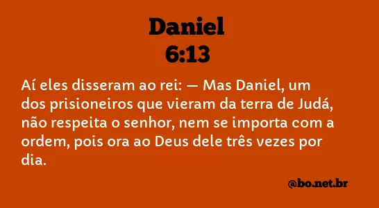 Daniel 6:13 NTLH