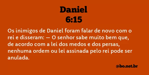 Daniel 6:15 NTLH