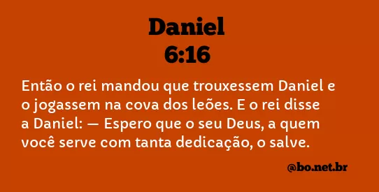 Daniel 6:16 NTLH