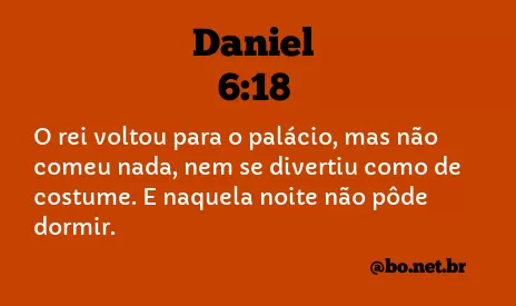 Daniel 6:18 NTLH