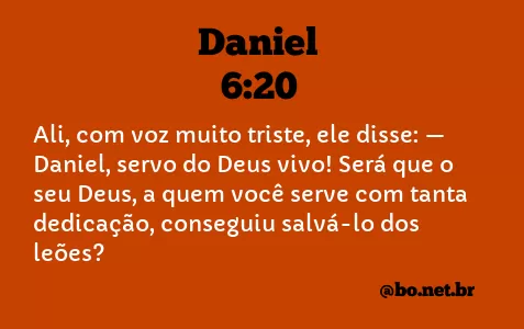 Daniel 6:20 NTLH