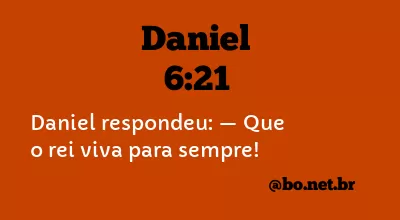 Daniel 6:21 NTLH