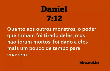 Daniel 7:12 NTLH