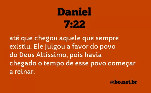 Daniel 7:22 NTLH