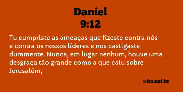 Daniel 9:12 NTLH