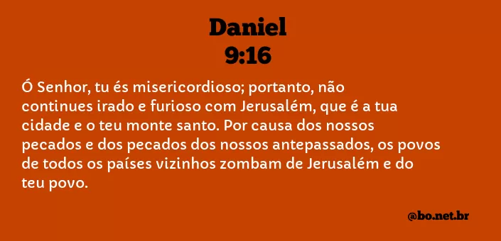 Daniel 9:16 NTLH