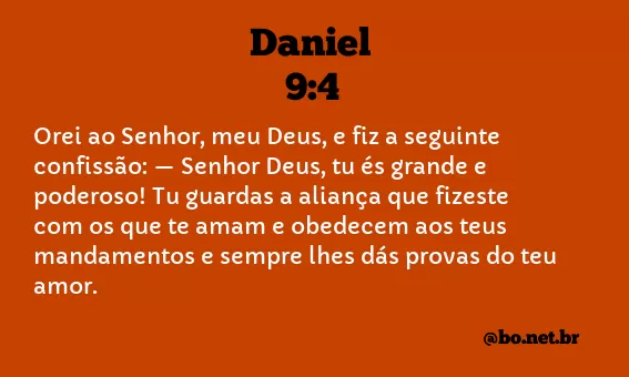 Daniel 9:4 NTLH