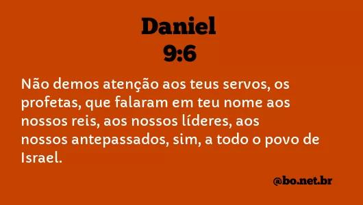 Daniel 9:6 NTLH