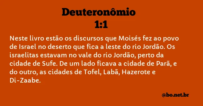 Deuteronômio 1:1 NTLH