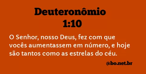 Deuteronômio 1:10 NTLH