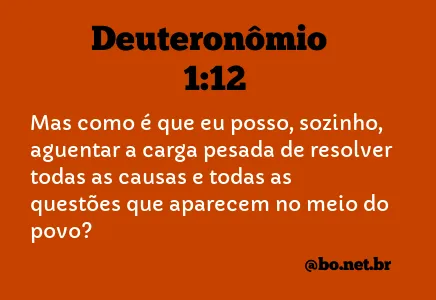 Deuteronômio 1:12 NTLH