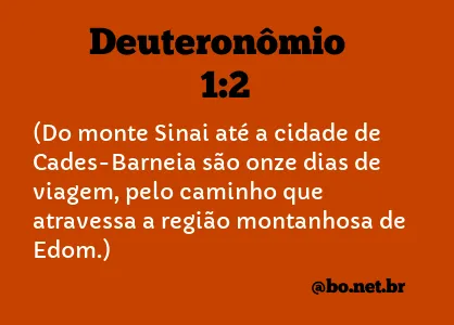 Deuteronômio 1:2 NTLH