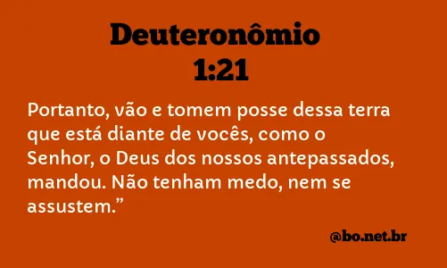 Deuteronômio 1:21 NTLH