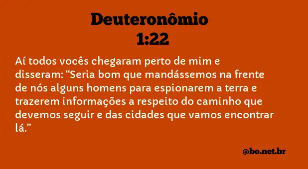 Deuteronômio 1:22 NTLH