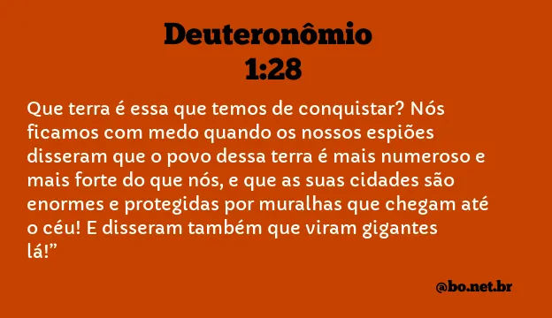 Deuteronômio 1:28 NTLH