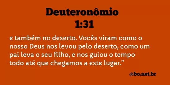 Deuteronômio 1:31 NTLH