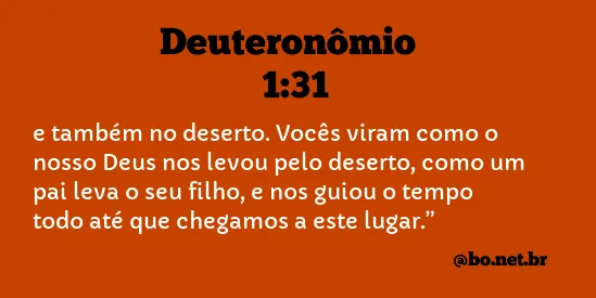 Deuteronômio 1:31 NTLH