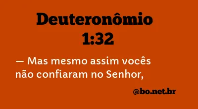 Deuteronômio 1:32 NTLH