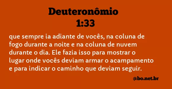 Deuteronômio 1:33 NTLH