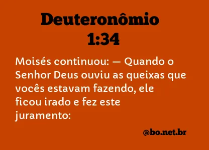 Deuteronômio 1:34 NTLH