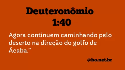 Deuteronômio 1:40 NTLH