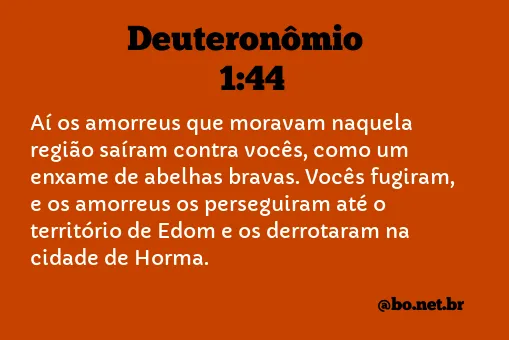 Deuteronômio 1:44 NTLH