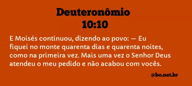 Deuteronômio 10:10 NTLH