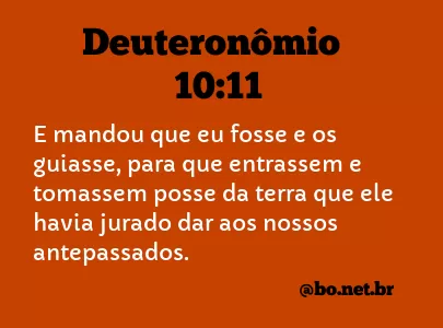 Deuteronômio 10:11 NTLH