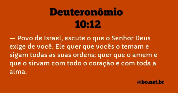 Deuteronômio 10:12 NTLH