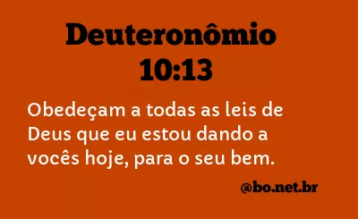 Deuteronômio 10:13 NTLH