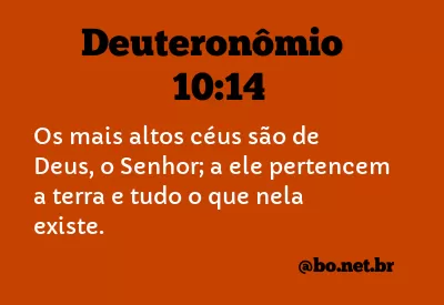 Deuteronômio 10:14 NTLH