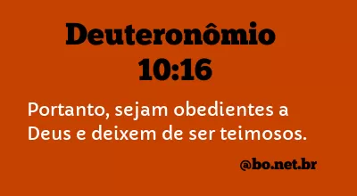 Deuteronômio 10:16 NTLH