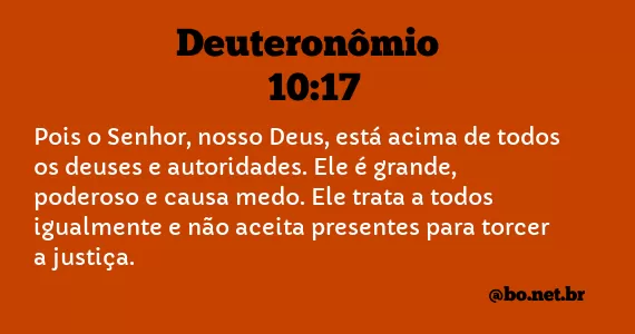 Deuteronômio 10:17 NTLH