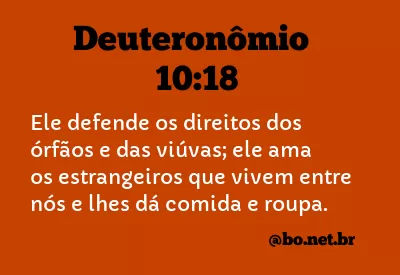 Deuteronômio 10:18 NTLH