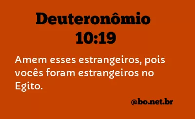 Deuteronômio 10:19 NTLH