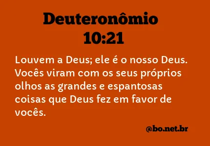 Deuteronômio 10:21 NTLH