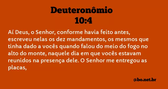Deuteronômio 10:4 NTLH