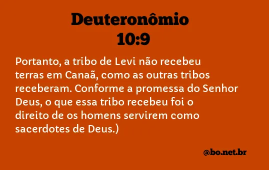 Deuteronômio 10:9 NTLH