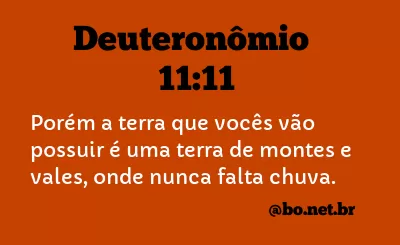 Deuteronômio 11:11 NTLH
