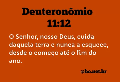 Deuteronômio 11:12 NTLH