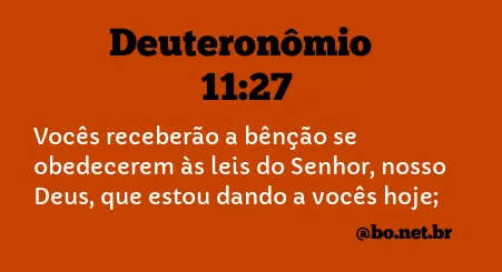 Deuteronômio 11:27 NTLH