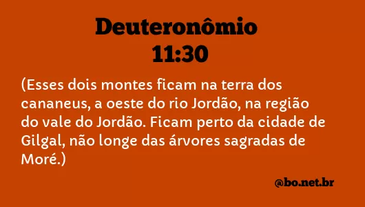 Deuteronômio 11:30 NTLH