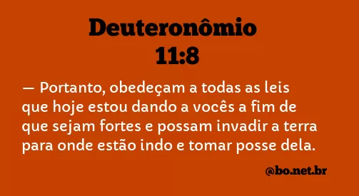 Deuteronômio 11:8 NTLH