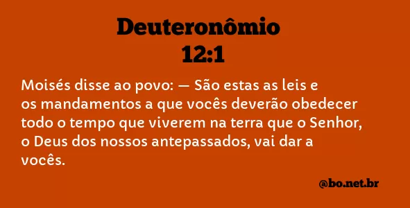 Deuteronômio 12:1 NTLH