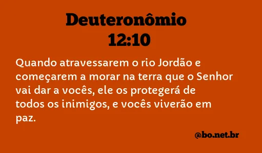 Deuteronômio 12:10 NTLH