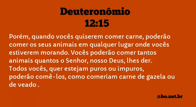 Deuteronômio 12:15 NTLH